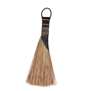 Black & Natural Palm Leaf Broom