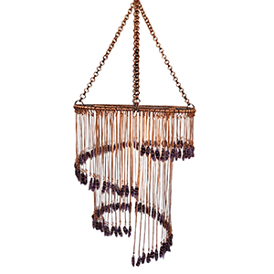 Amethyst Copper Wire Chandelier