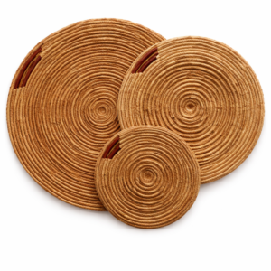 Small Natural Copper Wrapped Basket