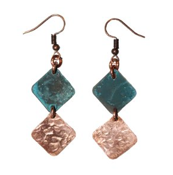 Hammered Square Earrings