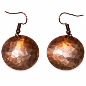 Dapped Hammered Disc Earrings